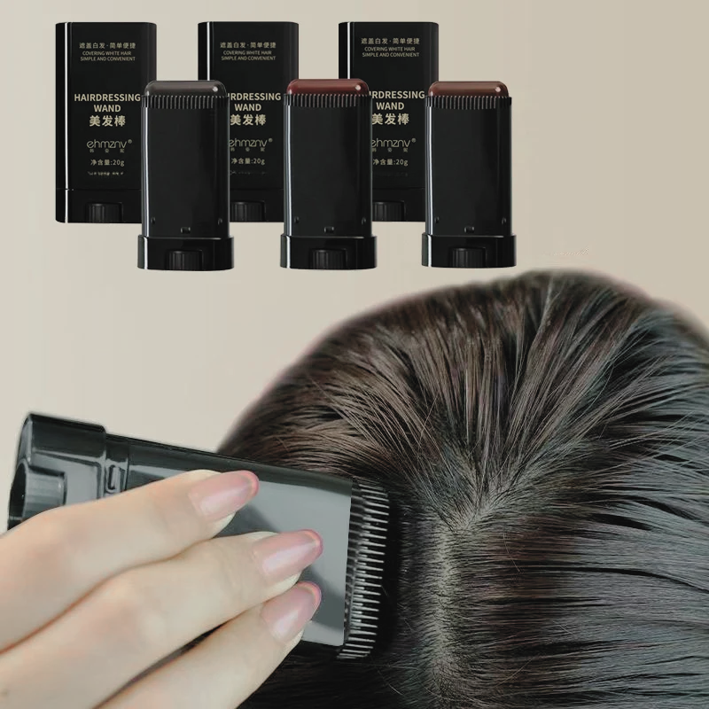 Instant Coverage Hair Color Stick - 3 Shades for Quick Touch-Ups and Gray Hair Concealment